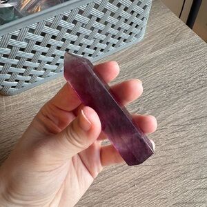 Purple Fluoride Crystal Point Tower